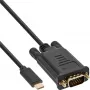 Cable de pantalla USB InLine, USB-C macho / VGA macho (DP Alt Mode), negro, 2 m