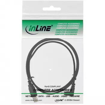 Cable USB InLine Type-A macho / Mini-USB macho 5 pines acodado 90° negro 3 m