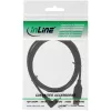 Cable USB InLine Type-A macho / Mini 5 pines macho acodado hacia arriba 90°, negro, 2 m