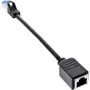 Alargador de cable de red InLine, protección RJ45, S/FTP (PiMf), Cat.6A, 0,2 m