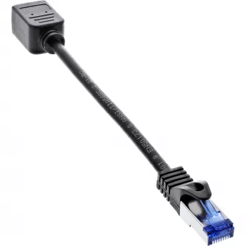 Alargador de cable de red InLine, protección RJ45, S/FTP (PiMf), Cat.6A, 0,2 m