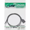 Cable de red InLine con alargador integrado, S/FTP (PiMf), Cat.6A, LSZH, cobre, 1 m