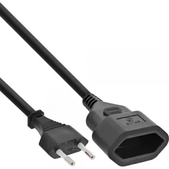 Alargador eléctrico InLine enchufe Type-C macho/hembra, negro, 2 m