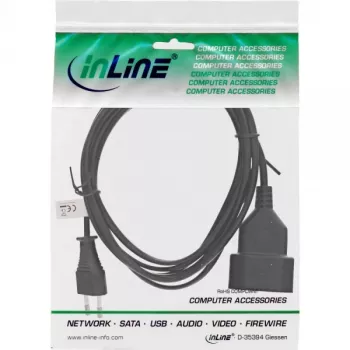 Alargador eléctrico InLine enchufe Type-C macho/hembra, negro, 2 m