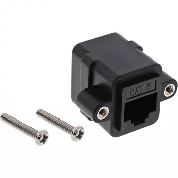 InLine Acoplador de cable de red UTP 2x RJ45 hembra para instalación