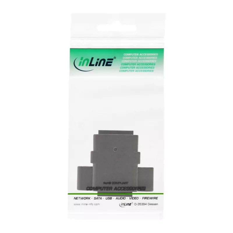 InLine Acoplador de cable de red UTP 2x RJ45 hembra para instalación