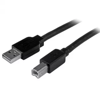 StarTech.com cable USB 2.0 A a B activo de 15m, cable USB largo para impresora, 1x USB-A (M), 1x USB-B (M) – Negro