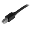 StarTech.com cable USB 2.0 A a B activo de 15m, cable USB largo para impresora, 1x USB-A (M), 1x USB-B (M) – Negro