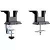 Soporte de escritorio InLine con mecanismo de elevación y USB/audio, 2 monitores hasta 81 cm (32 pulgadas), negro