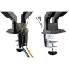 Soporte de escritorio InLine con mecanismo de elevación y USB/audio, 2 monitores hasta 81 cm (32 pulgadas), negro
