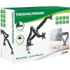 Soporte de escritorio InLine con mecanismo de elevación y USB/audio, 2 monitores hasta 81 cm (32 pulgadas), negro