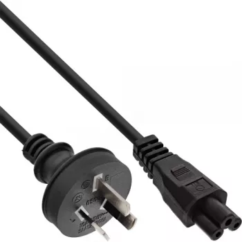 Cable de alimentación InLine Australia, para portátil, negro, 2m