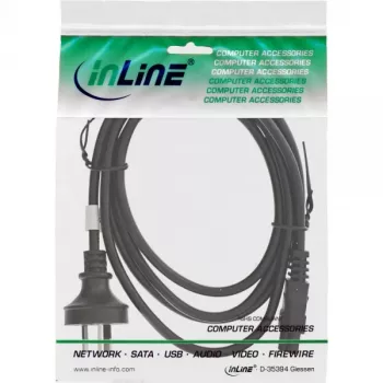 Cable de alimentación InLine Australia, para portátil, negro, 2m