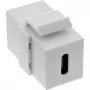 Módulo empotrable USB 3.1 InLine, conector hembra/conector hembra USB-C, carcasa blanca