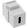 Módulo empotrable USB 3.1 InLine, conector hembra/conector hembra USB-C, carcasa blanca