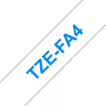Cinta de etiquetar Brother TZE-FA4 Azul sobre Blanco