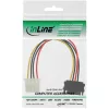 Cable adaptador de alimentación SATA conector hembra de 15 pines / conector macho de 4 pines 0,15 m InLine 29669
