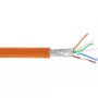 Cable de red InLine S/FTP PiMF Cat.6A libre de halógenos 500 MHz naranja 100 m