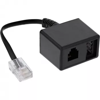 Cable adaptador TAE InLine conector macho RJ45 a conector hembra TAE-N y RJ11 69943