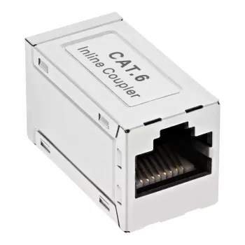 Adaptador InLine Cat.6, apantallado, metal, 2x RJ45 H/H, 1:1