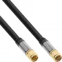 Cable SAT InLine Premium, 4x apantallado, 2x conector F, >110 dB, negro, 3 m