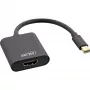Adaptador Mini DisplayPort a HDMI InLine 4K/60Hz con audio, aluminio, 0,15 m, negro