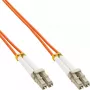 Cable de fibra óptica dúplex LC/LC InLine 88541 50/125µm OM2 1m