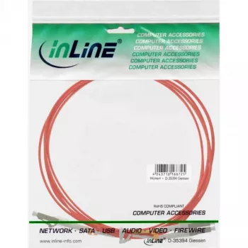 Cable de fibra óptica dúplex LC/LC InLine 88541 50/125µm OM2 1m