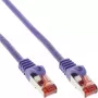 Cable de parcheo InLine S/FTP PiMF Cat.6 250MHz PVC cobre violeta 0,25m