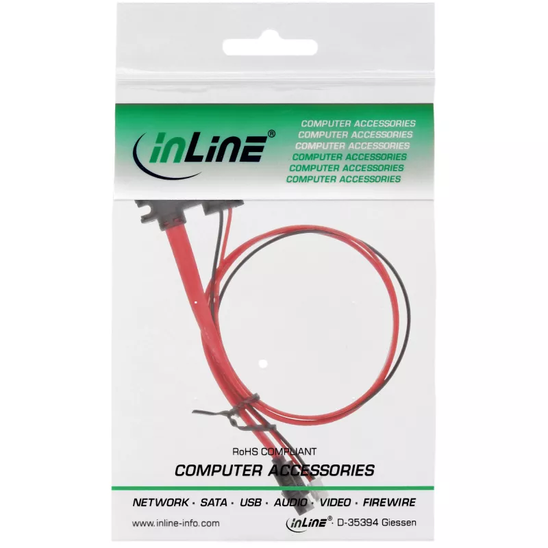 Cable SATA InLine para Banana PI con conexión de datos y alimentación, 0,35 m