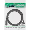 Cable InLine USB 2.0 Smart acodado + reversible Type-A macho / hembra negro 2m