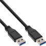 Cable InLine USB 3.2 Gen.1 Type-A macho / A macho, negro, 0,5 m