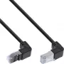 Cable de parcheo InLine, acodado arriba/abajo, S/FTP (PiMf), Cat.6, negro, 2,36 m