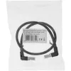 Cable de parcheo InLine, acodado arriba/abajo, S/FTP (PiMf), Cat.6, negro, 2,36 m