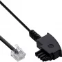 Cable divisor ADSL InLine TAE-F alemán / 6P2C DEC macho 2 m