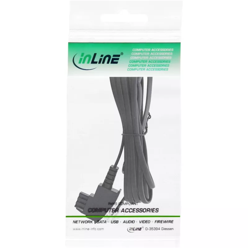 Cable divisor ADSL InLine TAE-F alemán / 6P2C DEC macho 2 m
