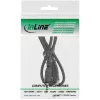 Cable adaptador de audio InLine, conector macho/hembra estéreo de 3,5 mm con rosca, 0,6 m