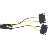 Cable adaptador de corriente InLine, 2 conectores macho SATA / conector macho PCI-Express de 8 pines, 0,15 m
