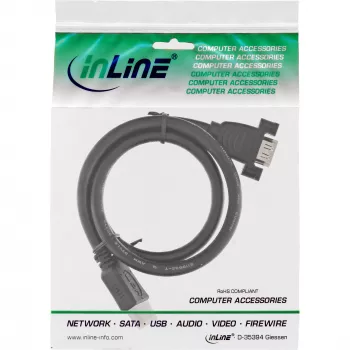 Adaptador HDMI 4K2K Type-A macho / A hembra con brida 0,6 m InLine 17500B