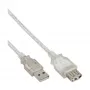 Cable de extensión USB 2.0 Type-A M/H InLine 34650 0,5 m transparente