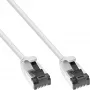 Cable de parcheo InLine fino, U/FTP, Cat.8.1, TPE libre de halógenos, blanco 0,5 m