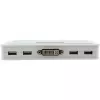 Conmutador KVM InLine de 4 puertos DVI-D + USB + audio con 2 sets de cables
