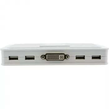 Conmutador KVM InLine de 4 puertos DVI-D + USB + audio con 2 sets de cables