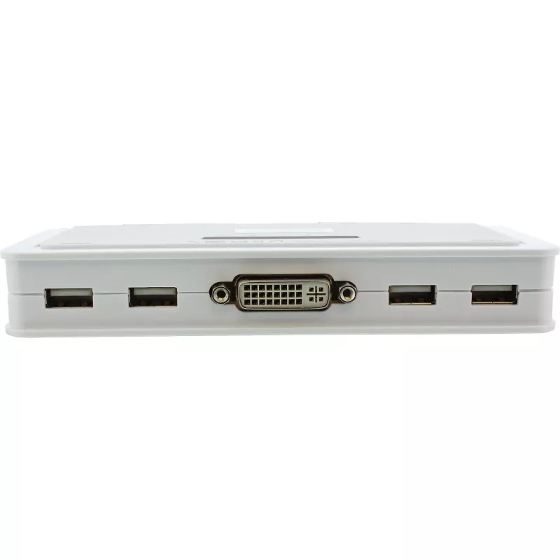 Conmutador KVM InLine de 4 puertos DVI-D + USB + audio con 2 sets de cables