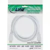 Cable HDMI High Speed con Ethernet InLine, M/M, blanco, contactos dorados, 2 m