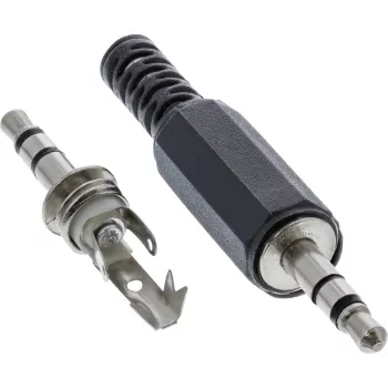 Conector macho estéreo de audio de 3,5 mm InLine 99100 versión para soldar