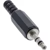 Conector macho estéreo de audio de 3,5 mm InLine 99100 versión para soldar