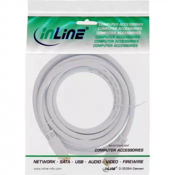 Cable HDMI High Speed con Ethernet InLine, M/M, blanco, contactos dorados, 7,5 m