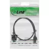 Cable de parcheo InLine fino, U/FTP, Cat.8.1, TPE libre de halógenos, negro 0,5 m