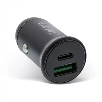 InLine Cargador de coche USB adaptador de corriente Power Delivery, USB-A + USB-C, negro